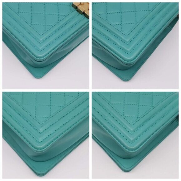 CHANEL Boy Green Leather Shoulder Bag 2650-080524 - Picture 8 of 15